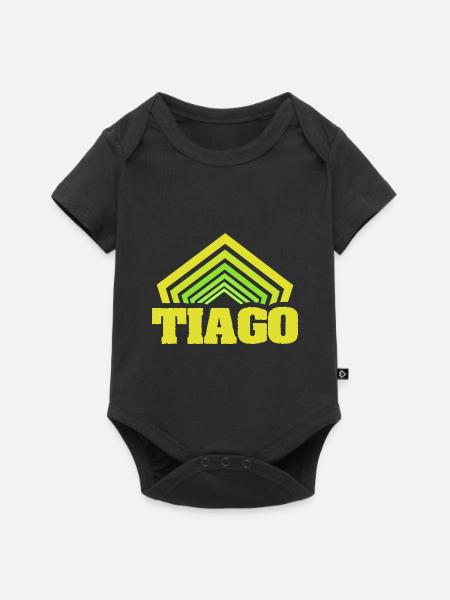 Vorname Tiago - Baby Premium Kurzarmbody - Schwarz