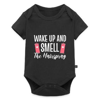 Wake Up & Smell The Hairspray Friseur - Baby Premium Kurzarmbody - Schwarz - Vorne