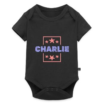 Charlie as Charlie - Baby Premium short-sleeve bodysuit - black - Front