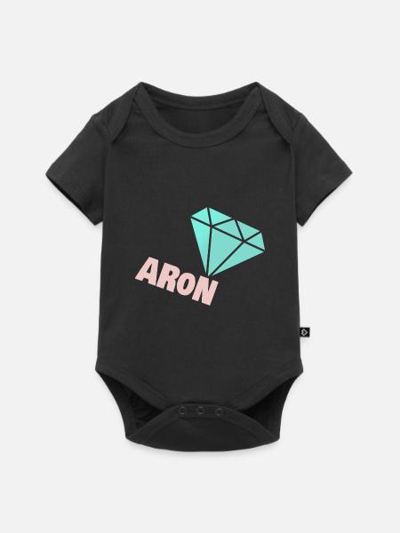 Edel Aron - Baby Premium Kurzarmbody - Schwarz