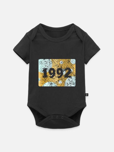 1992 - Baby Premium Kurzarmbody - Schwarz