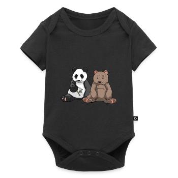 Bear Bear Panda Bear Brown Bear Wildlife Children Xmas - Baby Premium short-sleeve bodysuit - black - Front