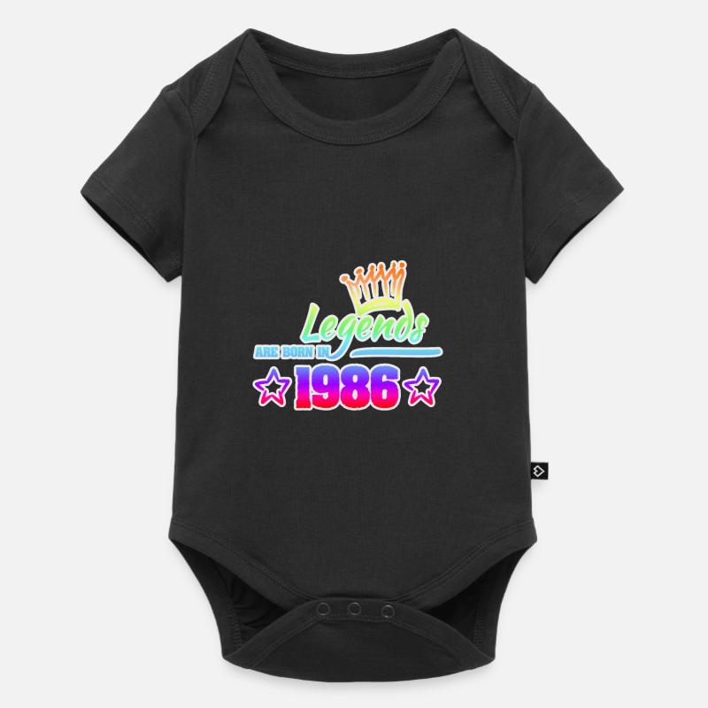 1986 - Baby Premium Kurzarmbody - Schwarz