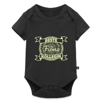 Fiona - Baby Premium Kurzarmbody - Schwarz - Vorne