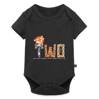 Tiger Birthday Zoo Tiger 2 years old - Baby Premium short-sleeve bodysuit - black - Front
