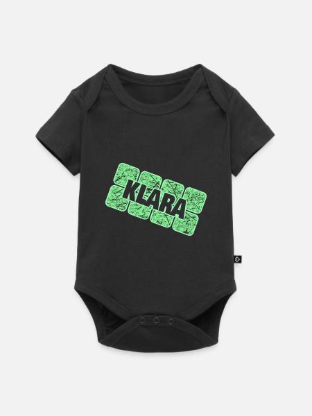 Säugling Klara - Baby Premium Kurzarmbody - Schwarz