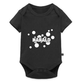 Kindergeburtstag für Harald Vorname Kind - Baby Premium Kurzarmbody - Schwarz - Vorne