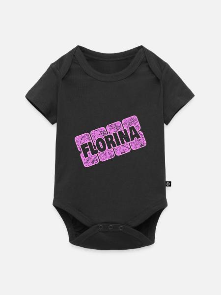 Ehefrau Florina - Baby Premium Kurzarmbody - Schwarz