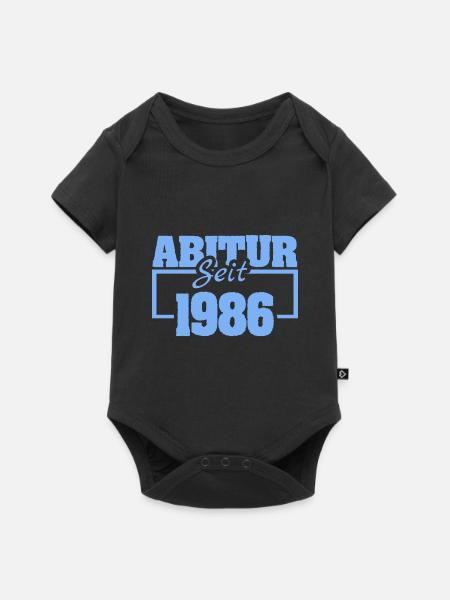 1986 - Baby Premium Kurzarmbody - Schwarz