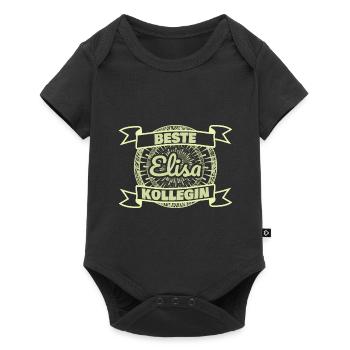Arbeitskollegin Elisa - Baby Premium Kurzarmbody - Schwarz - Vorne