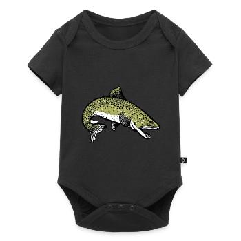 brochet, pêcheur, pêcheur, faune, palmes, ahoy - Body à manches courtes Premium Bébé - noir - Devant