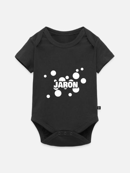 Vorname Jaron - Baby Premium Kurzarmbody - Schwarz