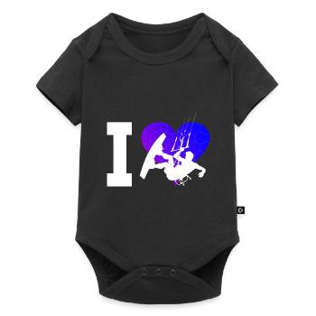 Kitesurfing Kitesurfing Women Kitesurf Kitesurfer - Baby Premium short-sleeve bodysuit - black - Front