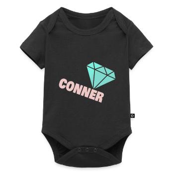 Conner - Body à manches courtes Premium Bébé - noir - Devant