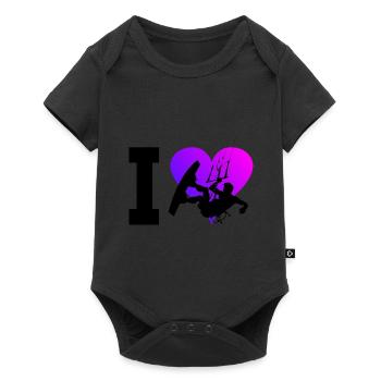 Kitesurfen Kite Kitesurfer Kitesurf Kitesurfing - Body à manches courtes Premium Bébé - noir - Devant