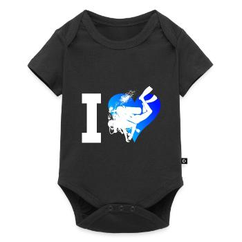 Scuba Diver Free Dive Taucher Diver Tauchen - Baby Premium Kurzarmbody - Schwarz - Vorne