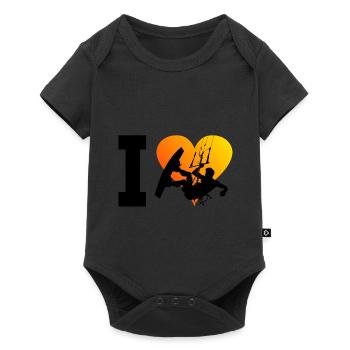 Kitesurfing Men Kitesurfer Kitesurf Kitesurf Kite - Baby Premium short-sleeve bodysuit - black - Front