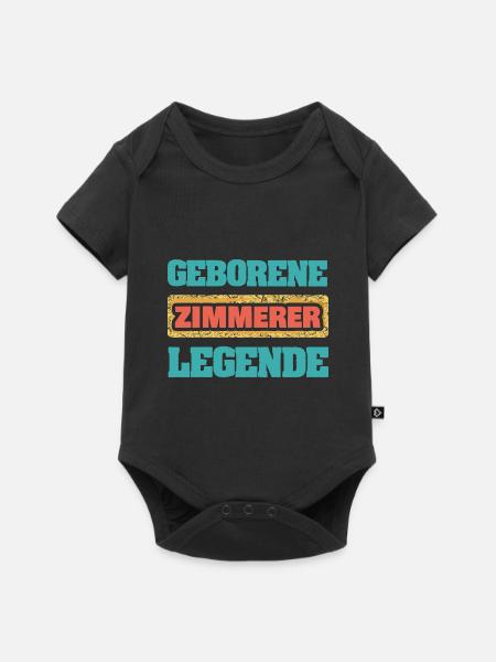 Geschenk für Zimmerer - Baby Premium Kurzarmbody - Schwarz
