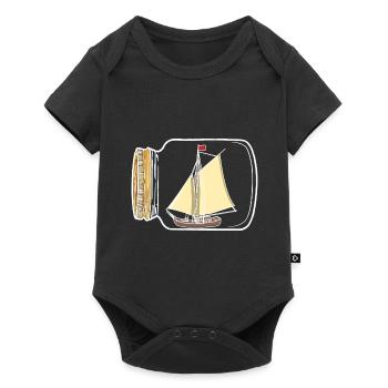 Voilier, Marin, Nautique, Côte, Yacht, Bateau - Body à manches courtes Premium Bébé - noir - Devant