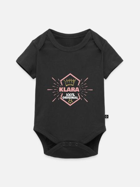 Klara - Baby Premium Kurzarmbody - Schwarz