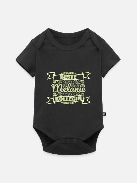 Melanie als Arbeitskollegin - Baby Premium Kurzarmbody - Schwarz