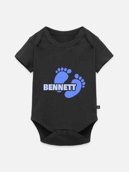 Bennett als Geburt - Baby Premium Kurzarmbody - Schwarz