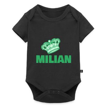 First name Milian - Baby Premium short-sleeve bodysuit - black - Front