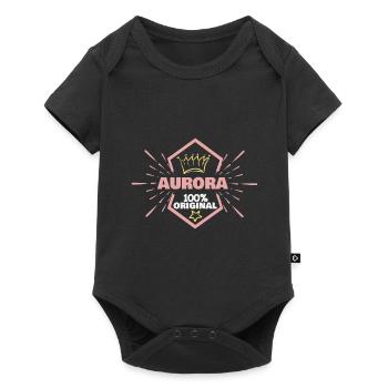Geschenk für Aurora - Baby Premium Kurzarmbody - Schwarz - Vorne