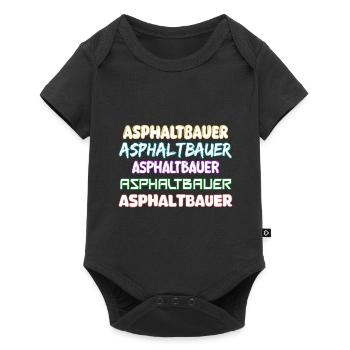 Asphalt builder as a job - Baby Premium short-sleeve bodysuit - black - Front