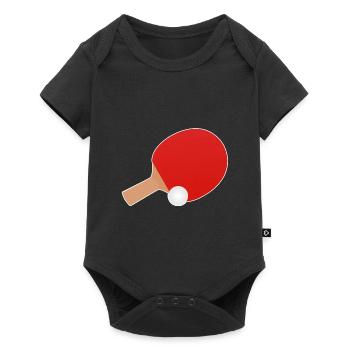 Ping-à-table Vintage Raquette sport filet balle - Body à manches courtes Premium Bébé - noir - Devant