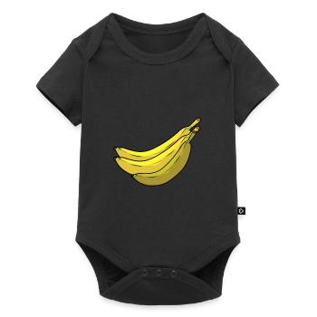 Fruits, fruits, bananas, bananas, vitamins, food - Baby Premium short-sleeve bodysuit - black - Front