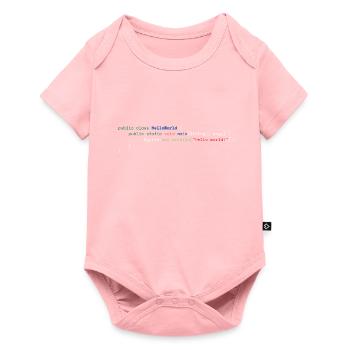 Java Hello World - Baby Premium short-sleeve bodysuit - rose - Front