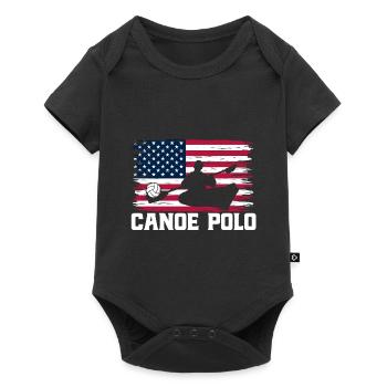 Canoe polo Canoe polo play canoe polo player Geschen - Baby Premium short-sleeve bodysuit - black - Front