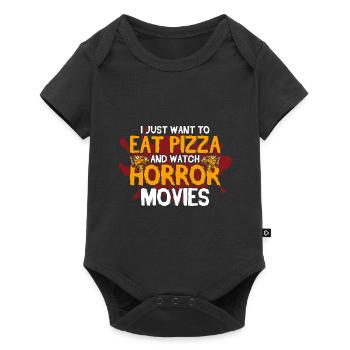 film d’horreur film d’horreur film d’horreur cadeau - Body à manches courtes Premium Bébé - noir - Devant