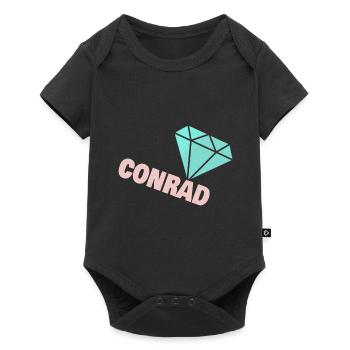 Edel Conrad - Baby Premium Kurzarmbody - Schwarz - Vorne