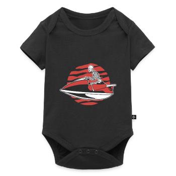 Skelett-Jet-Ski-Fahrer Jet-Ski-Rennfahrer - Baby Premium Kurzarmbody - Schwarz - Vorne