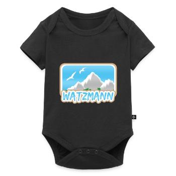 Geschenk für Watzmann - Baby Premium Kurzarmbody - Schwarz - Vorne