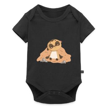 Meerkat Mongoose - Baby Premium short-sleeve bodysuit - black - Front
