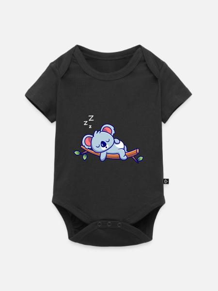 Koala Sleeping - Baby Premium Kurzarmbody - Schwarz