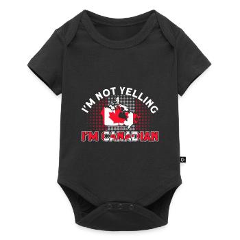 Drapeau canadien Cadeau racines canadiennes - Body à manches courtes Premium Bébé - noir - Devant