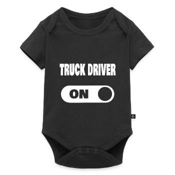 On truck driver - Baby Premium Kurzarmbody - Schwarz - Vorne