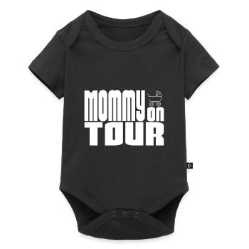 Mommy On Tour - Mom with stroller is on the way - Baby Premium short-sleeve bodysuit - black - Front