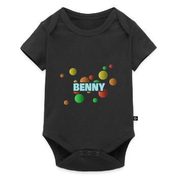 Geschenk Vorname Benny - Baby Premium Kurzarmbody - Schwarz - Vorne