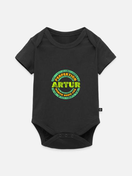 Geschenk für Artur - Baby Premium Kurzarmbody - Schwarz