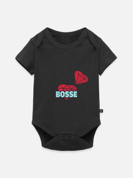 Bosse als Kostbar - Baby Premium Kurzarmbody - Schwarz
