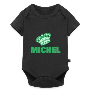 First name Michel - Baby Premium short-sleeve bodysuit - black - Front