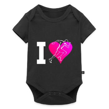 Race Running Women Running Men Jogging - Baby Premium short-sleeve bodysuit - black - Front