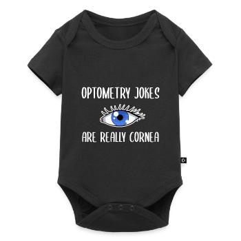 Lustiger Augenarzt Augenärztin - Baby Premium Kurzarmbody - Schwarz - Vorne