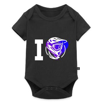 Mountain Bike Men Women Mountain Bike Cycling - Baby Premium short-sleeve bodysuit - black - Front