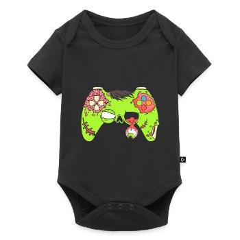 Halloween Zombie Gaming Controller - Baby Premium Kurzarmbody - Schwarz - Vorne